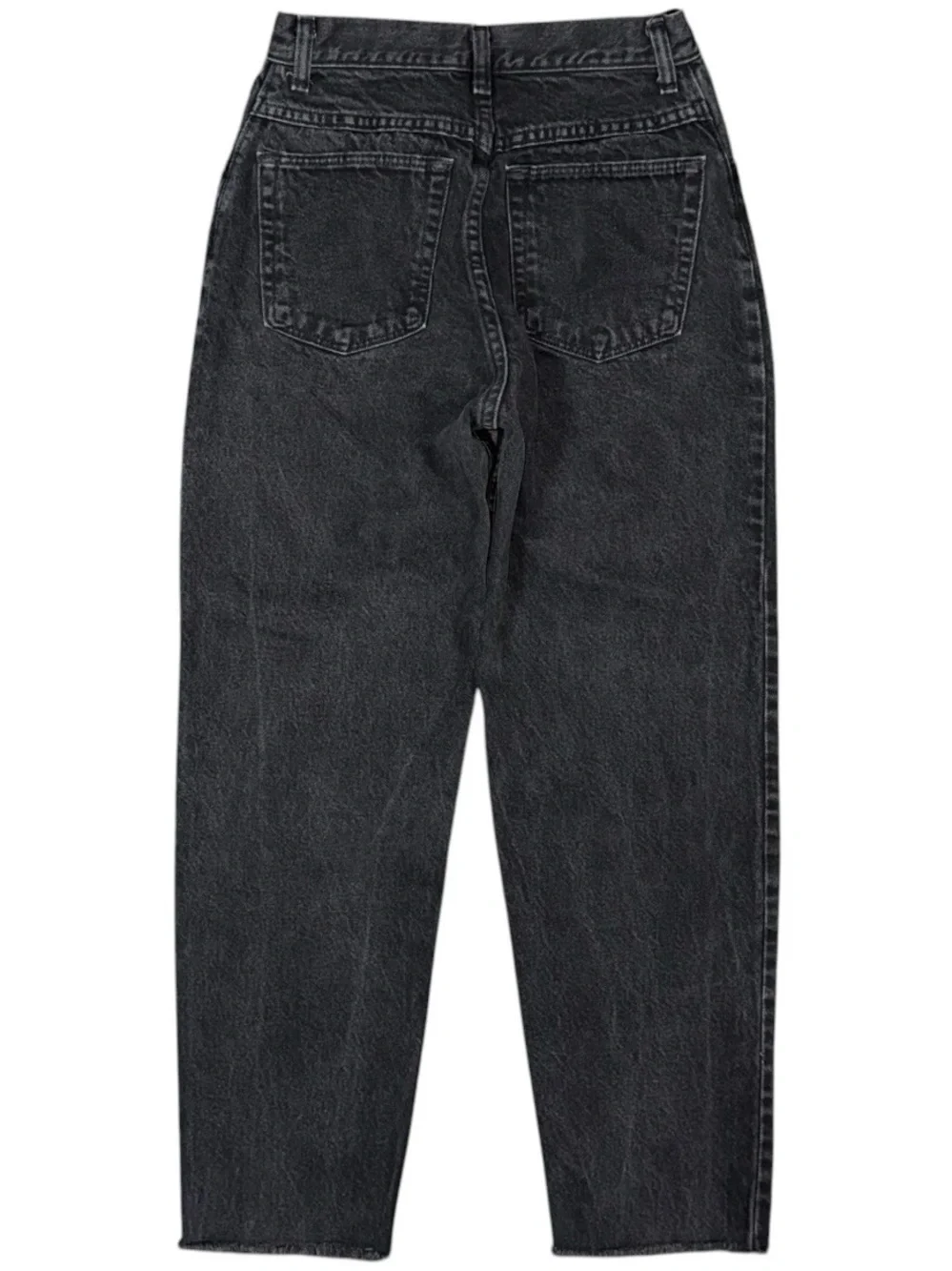 Vintage 90s Wrangler for Women Black Denim High Rise Taper Ankle Mom Jeans Sz 8